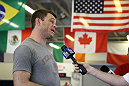 LAS VEGAS, NV - JUNE 26:   Forrest Griffin holds an open workout session for media ahead of his UFC 148 fight against Tito Ortiz at the Robert Drysdale Jiu Jitsu Gym on June 26, 2012 in Las Vegas, Nevada.  (Photo by Josh Hedges/Zuffa LLC/Zuffa LLC via Getty Images)