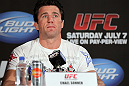 LAS VEGAS, NV - JULY 3:   Chael Sonnen attends the UFC 148 press conference at Lagasse's Stadium inside The Palazzo on July 3, 2012 in Las Vegas, Nevada.  (Photo by Josh Hedges/Zuffa LLC/Zuffa LLC via Getty Images)