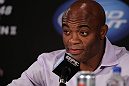 LAS VEGAS, NV - JULY 3:   UFC Middleweight Champion Anderson Silva attends  the UFC 148 press conference at Lagasse's Stadium inside The Palazzo on July 3, 2012 in Las Vegas, Nevada.  (Photo by Josh Hedges/Zuffa LLC/Zuffa LLC via Getty Images)