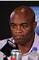 LAS VEGAS, NV - JULY 3:   UFC Middleweight Champion Anderson Silva attends  the UFC 148 press conference at Lagasse's Stadium inside The Palazzo on July 3, 2012 in Las Vegas, Nevada.  (Photo by Josh Hedges/Zuffa LLC/Zuffa LLC via Getty Images)