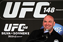 LAS VEGAS, NV - JULY 3:   UFC President Dana White attends the UFC 148 press conference at Lagasse's Stadium inside The Palazzo on July 3, 2012 in Las Vegas, Nevada.  (Photo by Josh Hedges/Zuffa LLC/Zuffa LLC via Getty Images)