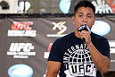 LAS VEGAS, NV - JULY 5:   Cung Le attends a pre-fight news conference before the UFC 148 Open Workouts inside XS nightclub at the Encore on July 5, 2012 in Las Vegas, Nevada.  (Photo by Josh Hedges/Zuffa LLC/Zuffa LLC via Getty Images)