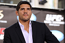 LAS VEGAS, NV - JULY 5:   Patrick Cote attends a pre-fight news conference before the UFC 148 Open Workouts inside XS nightclub at the Encore on July 5, 2012 in Las Vegas, Nevada.  (Photo by Josh Hedges/Zuffa LLC/Zuffa LLC via Getty Images)