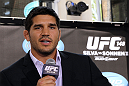 LAS VEGAS, NV - JULY 5:   Patrick Cote attends a pre-fight news conference before the UFC 148 Open Workouts inside XS nightclub at the Encore on July 5, 2012 in Las Vegas, Nevada.  (Photo by Josh Hedges/Zuffa LLC/Zuffa LLC via Getty Images)