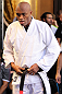 LAS VEGAS, NV - JULY 5:   Anderson Silva works out for the fans and media during the UFC 148 Open Workouts inside XS nightclub at the Encore on July 5, 2012 in Las Vegas, Nevada.  (Photo by Josh Hedges/Zuffa LLC/Zuffa LLC via Getty Images)