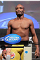 LAS VEGAS, NV - JULY 6:   Anderson Silva makes weight during the UFC 148 Weigh In at the Mandalay Bay Events Center on July 6, 2012 in Las Vegas, Nevada.  (Photo by Josh Hedges/Zuffa LLC/Zuffa LLC via Getty Images)