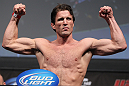 LAS VEGAS, NV - JULY 6:   Chael Sonnen makes weight during the UFC 148 Weigh In at the Mandalay Bay Events Center on July 6, 2012 in Las Vegas, Nevada.  (Photo by Josh Hedges/Zuffa LLC/Zuffa LLC via Getty Images)
