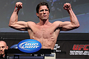 LAS VEGAS, NV - JULY 6:   Chael Sonnen makes weight during the UFC 148 Weigh In at the Mandalay Bay Events Center on July 6, 2012 in Las Vegas, Nevada.  (Photo by Josh Hedges/Zuffa LLC/Zuffa LLC via Getty Images)