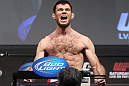 LAS VEGAS, NV - JULY 6:   Forrest Griffin makes weight during the UFC 148 Weigh In at the Mandalay Bay Events Center on July 6, 2012 in Las Vegas, Nevada.  (Photo by Josh Hedges/Zuffa LLC/Zuffa LLC via Getty Images)