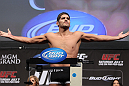 LAS VEGAS, NV - JULY 6:   Patrick Cote makes weight during the UFC 148 Weigh In at the Mandalay Bay Events Center on July 6, 2012 in Las Vegas, Nevada.  (Photo by Josh Hedges/Zuffa LLC/Zuffa LLC via Getty Images)