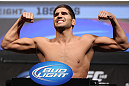 LAS VEGAS, NV - JULY 6:   Patrick Cote makes weight during the UFC 148 Weigh In at the Mandalay Bay Events Center on July 6, 2012 in Las Vegas, Nevada.  (Photo by Josh Hedges/Zuffa LLC/Zuffa LLC via Getty Images)