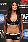 LAS VEGAS, NV - JULY 6:   UFC Octagon Girl Arianny Celeste stands on stage during the UFC 148 Weigh In at the Mandalay Bay Events Center on July 6, 2012 in Las Vegas, Nevada.  (Photo by Josh Hedges/Zuffa LLC/Zuffa LLC via Getty Images)