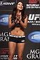LAS VEGAS, NV - JULY 6:   UFC Octagon Girl Arianny Celeste stands on stage during the UFC 148 Weigh In at the Mandalay Bay Events Center on July 6, 2012 in Las Vegas, Nevada.  (Photo by Josh Hedges/Zuffa LLC/Zuffa LLC via Getty Images)