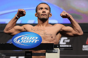 LAS VEGAS, NV - JULY 6:   Ivan Menjivar makes weight during the UFC 148 Weigh In at the Mandalay Bay Events Center on July 6, 2012 in Las Vegas, Nevada.  (Photo by Josh Hedges/Zuffa LLC/Zuffa LLC via Getty Images)