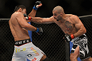 LAS VEGAS, NV - JULY 7:   (R-L) Costa Philippou punches Riki Fukuda during their middleweight bout at UFC 148 inside MGM Grand Garden Arena on July 7, 2012 in Las Vegas, Nevada.  (Photo by Donald Miralle/Zuffa LLC/Zuffa LLC via Getty Images)  *** Local Caption *** Constantinos Philippou; Riki Fukuda