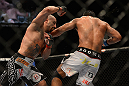LAS VEGAS, NV - JULY 7:   (L-R) Costa Philippou punches Riki Fukuda during their middleweight bout at UFC 148 inside MGM Grand Garden Arena on July 7, 2012 in Las Vegas, Nevada.  (Photo by Donald Miralle/Zuffa LLC/Zuffa LLC via Getty Images)  *** Local Caption *** Constantinos Philippou; Riki Fukuda