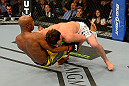 LAS VEGAS, NV - JULY 7:   (R-L) Chael Sonnen wrestles Anderson Silva during their UFC middleweight championship bout at UFC 148 inside MGM Grand Garden Arena on July 7, 2012 in Las Vegas, Nevada.  (Photo by Donald Miralle/Zuffa LLC/Zuffa LLC via Getty Images)  *** Local Caption *** Anderson Silva; Chael Sonnen
