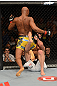LAS VEGAS, NV - JULY 7:   (L-R) Anderson Silva hits Chael Sonnen with a knee during their UFC middleweight championship bout at UFC 148 inside MGM Grand Garden Arena on July 7, 2012 in Las Vegas, Nevada.  (Photo by Donald Miralle/Zuffa LLC/Zuffa LLC via Getty Images)  *** Local Caption *** Anderson Silva; Chael Sonnen