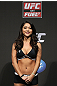 SAN JOSE, CA - JULY 10:   UFC Octagon Girl Arianny Celeste stands on stand during the UFC on Fuel TV weigh in at HP Pavilion on July 10, 2012 in San Jose, California.  (Photo by Josh Hedges/Zuffa LLC/Zuffa LLC via Getty Images)