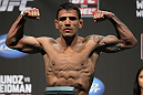 SAN JOSE, CA - JULY 10:   Rafael Dos Anjos makes weight during the UFC on Fuel TV weigh in at HP Pavilion on July 10, 2012 in San Jose, California.  (Photo by Josh Hedges/Zuffa LLC/Zuffa LLC via Getty Images)
