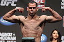 SAN JOSE, CA - JULY 10:   Kenny Robertson makes weight during the UFC on Fuel TV weigh in at HP Pavilion on July 10, 2012 in San Jose, California.  (Photo by Josh Hedges/Zuffa LLC/Zuffa LLC via Getty Images)