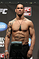 SAN JOSE, CA - JULY 10:   James Te Huna makes weight during the UFC on Fuel TV weigh in at HP Pavilion on July 10, 2012 in San Jose, California.  (Photo by Josh Hedges/Zuffa LLC/Zuffa LLC via Getty Images)