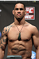 SAN JOSE, CA - JULY 10:   James Te Huna makes weight during the UFC on Fuel TV weigh in at HP Pavilion on July 10, 2012 in San Jose, California.  (Photo by Josh Hedges/Zuffa LLC/Zuffa LLC via Getty Images)