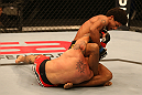 SAN JOSE, CA - JULY 11:   Alex Caceres (top) attempts to submit Damacio Page during their bantamweight bout at HP Pavilion on July 11, 2012 in San Jose, California.  (Photo by Ezra Shaw/Zuffa LLC/Zuffa LLC via Getty Images)  *** Local Caption *** Damacio Page; Alex Caceres