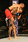 SAN JOSE, CA - JULY 11:   TJ Dillashaw (red shorts) attempts to submit Vaughan Lee during their bantamweight bout at HP Pavilion on July 11, 2012 in San Jose, California.  (Photo by Ezra Shaw/Zuffa LLC/Zuffa LLC via Getty Images)  *** Local Caption *** T.J. Dillashaw; Vaughn Lee
