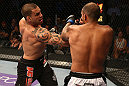 SAN JOSE, CA - JULY 11:   (L-R) James Te Huna punches Joey Beltran during their light heavyweight bout at HP Pavilion on July 11, 2012 in San Jose, California.  (Photo by Ezra Shaw/Zuffa LLC/Zuffa LLC via Getty Images)  *** Local Caption *** James Te Huna; Joey Beltran