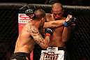 SAN JOSE, CA - JULY 11:   (L-R) James Te Huna punches Joey Beltran during their light heavyweight bout at HP Pavilion on July 11, 2012 in San Jose, California.  (Photo by Ezra Shaw/Zuffa LLC/Zuffa LLC via Getty Images)  *** Local Caption *** James Te Huna; Joey Beltran