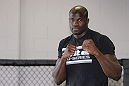 CALGARY, CANADA - JULY 18: Cheick Kongo works out for the fans and media during the UFC 149 Open Workouts inside Champion's Creed Gym on July 18, 2012 in Calgary, Alberta.  (Photo by Jeff Bottari/Zuffa LLC/Zuffa LLC via Getty Images)