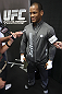 CALGARY, CANADA - JULY 18: Hector Lombard speaks to the media during the UFC 149 Open Workouts inside Champion's Creed Gym on July 18, 2012 in Calgary, Alberta, Canada. (Photo by Jeff Bottari/Zuffa LLC/Zuffa LLC via Getty Images)