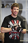 CALGARY, CANADA - JULY 18:  Mitch Clarke works out for the fans and media during the UFC 149 Open Workouts inside Champion's Creed Gym on July 18, 2012 in Calgary, Alberta, Canada.  (Photo by Jeff Bottari/Zuffa LLC/Zuffa LLC via Getty Images)