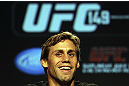 CALGARY, CANADA - JULY 19: Urijah Faber attends the UFC 149 press conference at the Flames Central Sports Club on July 19, 2012 in Calgary, Alberta, Canada. (Photo by Jeff Bottari/Zuffa LLC/Zuffa LLC via Getty Images)