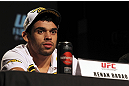 CALGARY, CANADA - JULY 19: Renan Barao attends the UFC 149 press conference at the Flames Central Sports Club on July 19, 2012 in Calgary, Alberta, Canada. (Photo by Jeff Bottari/Zuffa LLC/Zuffa LLC via Getty Images)