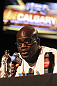 CALGARY, CANADA - JULY 19: Cheick Kongo attends the UFC 149 press conference at the Flames Central Sports Club on July 19, 2012 in Calgary, Alberta, Canada. (Photo by Jeff Bottari/Zuffa LLC/Zuffa LLC via Getty Images)