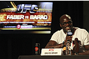 CALGARY, CANADA - JULY 19: Cheick Kongo attends the UFC 149 press conference at the Flames Central Sports Club on July 19, 2012 in Calgary, Alberta, Canada. (Photo by Jeff Bottari/Zuffa LLC/Zuffa LLC via Getty Images)