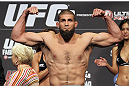 CALGARY, CANADA - JULY 20:  Court McGee makes weight at the UFC 149 weigh-in at the Scotiabank Saddledome on July 20, 2012 in Calgary, Alberta, Canada.  (Photo by Jeff Bottari/Zuffa LLC/Zuffa LLC via Getty Images)