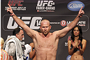 CALGARY, CANADA - JULY 20: Tim Boetsch makes weight at the UFC 149 weigh-in at the Scotiabank Saddledome on July 20, 2012 in Calgary, Alberta, Canada.  (Photo by Jeff Bottari/Zuffa LLC/Zuffa LLC via Getty Images)