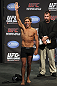 CALGARY, CANADA - JULY 20: Urijah Faber waves to the crowd prior to making weight at the UFC 149 weigh-in at the Scotiabank Saddledome on July 20, 2012 in Calgary, Alberta, Canada.  (Photo by Jeff Bottari/Zuffa LLC/Zuffa LLC via Getty Images)