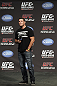 CALGARY, CANADA - JULY 20:  Michael Bisping conducts a Q&A session with the fans prior to the UFC 149 weigh-in at the Scotiabank Saddledome on July 20, 2012 in Calgary, Alberta, Canada.  (Photo by Jeff Bottari/Zuffa LLC/Zuffa LLC via Getty Images)