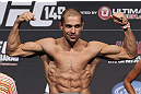CALGARY, CANADA - JULY 20: Anton Kuivanen makes weight at the UFC 149 weigh-in at the Scotiabank Saddledome on July 20, 2012 in Calgary, Alberta, Canada.  (Photo by Jeff Bottari/Zuffa LLC/Zuffa LLC via Getty Images)