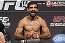 CALGARY, CANADA - JULY 20: Antonio Carvalho makes weight at the UFC 149 weigh-in at the Scotiabank Saddledome on July 20, 2012 in Calgary, Alberta, Canada.  (Photo by Jeff Bottari/Zuffa LLC/Zuffa LLC via Getty Images)