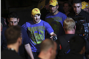 CALGARY, CANADA - JULY 21:  Bryan Caraway walks to the octagon to face Mitch Gagnon for their bantamweight bout at UFC 149 inside the Scotiabank Saddledome on July 21, 2012 in Calgary, Alberta, Canada.  (Photo by Nick Laham/Zuffa LLC/Zuffa LLC via Getty Images)