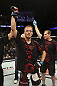 CALGARY, CANADA - JULY 21: Nick Ring celebrates after defeating Court McGee during their middleweight bout at UFC 149 inside the Scotiabank Saddledome on July 21, 2012 in Calgary, Alberta, Canada.  (Photo by Nick Laham/Zuffa LLC/Zuffa LLC via Getty Images)