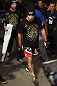 CALGARY, CANADA - JULY 21:  Chris Clements approaches the Octagon prior to facing Matthew Riddle during their welterweight bout at UFC 149 inside the Scotiabank Saddledome on July 21, 2012 in Calgary, Alberta, Canada.  (Photo by Nick Laham/Zuffa LLC/Zuffa LLC via Getty Images)