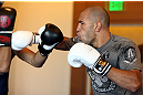 LOS ANGELES - AUGUST 01:  Brandon Vera works out for the media during the UFC on FOX open workouts at the J.W. Marriott on August 1, 2012 in Los Angeles, California. (Photo by Josh Hedges/Zuffa LLC/Zuffa LLC via Getty Images)