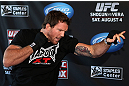 LOS ANGELES - AUGUST 01:  Ryan Bader works out for the media during the UFC on FOX open workouts at the J.W. Marriott on August 1, 2012 in Los Angeles, California. (Photo by Josh Hedges/Zuffa LLC/Zuffa LLC via Getty Images)