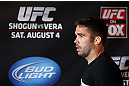 LOS ANGELES - AUGUST 01:  Jamie Varner works out for the media during the UFC on FOX open workouts at the J.W. Marriott on August 1, 2012 in Los Angeles, California. (Photo by Josh Hedges/Zuffa LLC/Zuffa LLC via Getty Images)
